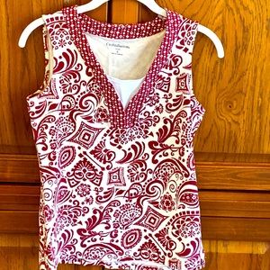 Croft&Barrow Sleeveless Shirt. Deep red.  Size S